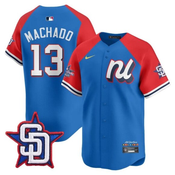 Mens Youths Kids Womens Manny Machado Blue Red 2025 All Star Jersey Stitched